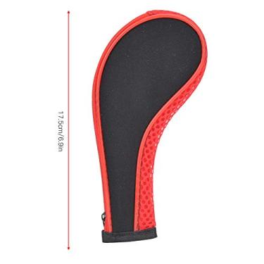 Imagem de Capa de cabeça de taco de golfe, capa de cabeça de haste de golfe com zíper resistente acessório maravilhoso aparência bonita material de pano de qualidade para taco de golfe