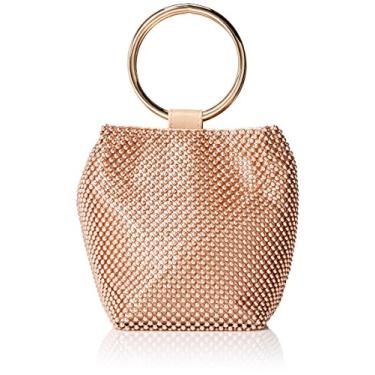 Imagem de Jessica McClintock Bolsa clutch feminina Gwen Ball Mesh Ring, Ouro rosa, One Size