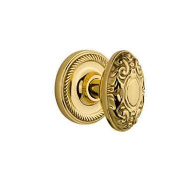 Imagem de Nostalgic Maçaneta de porta vitoriana roseta de corda de armazém