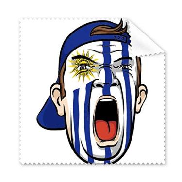 Imagem de Bandeira do Uraguai maquiagem facial cabeça boné pano de limpeza limpador de óculos de tela de telefone 5 peças