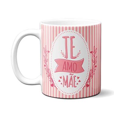 Imagem de Caneca Te Amo Mãe Rosa Xícara Criativa