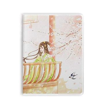 Imagem de Caderno de aquarela Xinghua Swallow estilo chinês capa de goma Diário capa macia