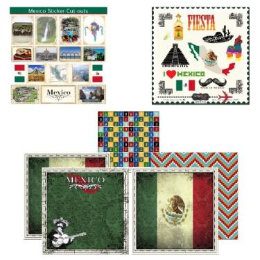 Imagem de Scrapbook Customs Kit de scrapbook de papel e adesivos, Mexico Sightseeing