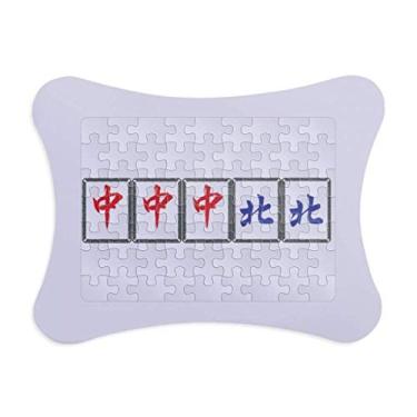 Imagem de Moldura de quebra-cabeça Grand Three Chiefs Mahjong para decoração de quadros, quebra-cabeça