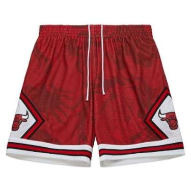 Imagem de Short Mitchell & Ness Asian Heritage 6.0 Fashion Swingman Chicago Bulls 1997 Masculino-Masculino