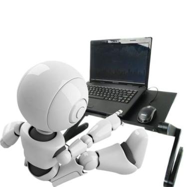 Imagem de Mesa para Notebook Dobrável Multifuncional Alumínio cor Preto Articula