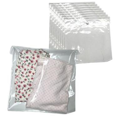 Imagem de Embalagem Multiuso PVC Cristal com Botão 22x22cm Kit 30unds - Embalage