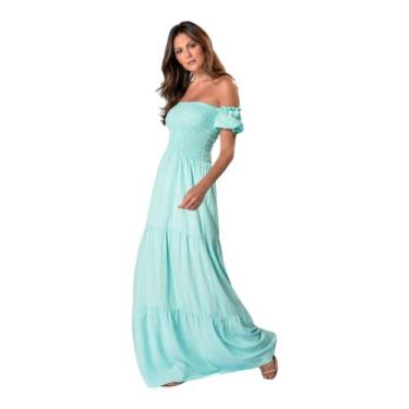 Imagem de Vestido Longo Ciganinha Lastex Chá revelação Praia Pré wedding Anivers