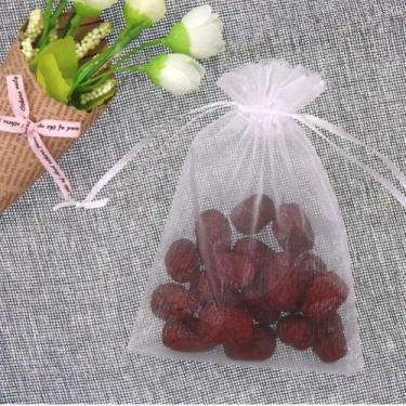 Imagem de Saco Organza Cristal 17x23 - Branco - Kit 50 Unid - OKABOX