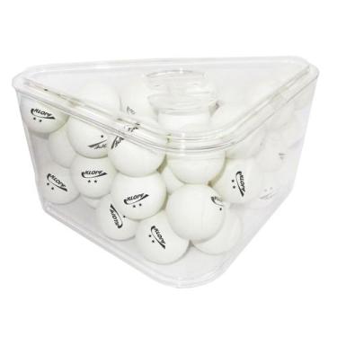 Imagem de Pote com 36 bolas para ping pong , tenis de mesa , bolinhas BRANCAS, O