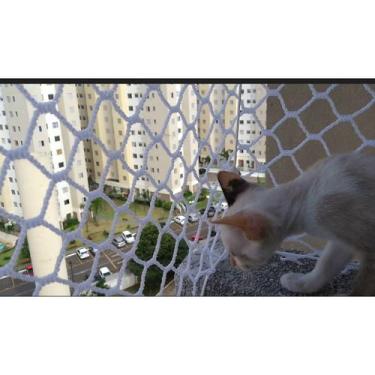Imagem de Kit Malha 3x3 Rede Tela de Proteção 1.30X2.50 Para Gatos, Pássaros e C