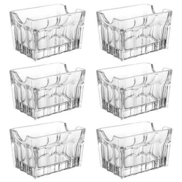 Imagem de Kit 6 Porta Sachês de Vidro Dublin Chá Açucar Café Maionese Ketchup Ly