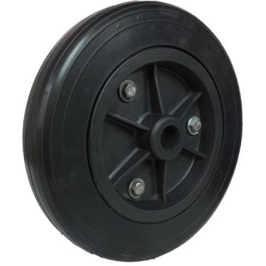 Imagem de Roda em PP 10" Pneu de Borracha Furo p/ Eixo 7/8" Carrinho Armazém Car