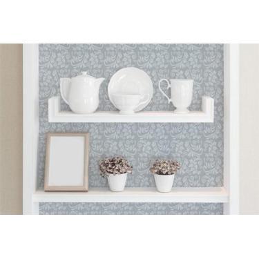 Imagem de Papel Adesivo Contact De Parede Arabesco Cinza 45 Cm X 10 Metros - Pla