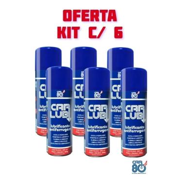 Imagem de Kit c/ 6 Car Lub Lubrificante Antiferrugem Desengripante Car80
