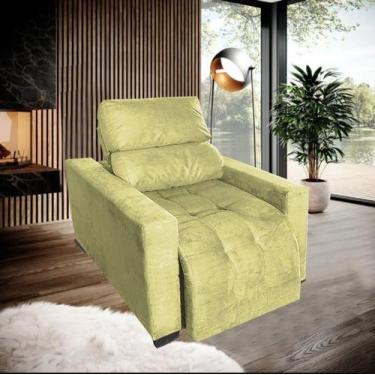 Imagem de Poltrona Cadeira Do Papai E Mamãe Reclinável Retrátil Para Sala De Des