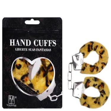 Imagem de Algema Em Metal Fetiche Policial Com Chaves em Pelúcia - Padrao, Onca