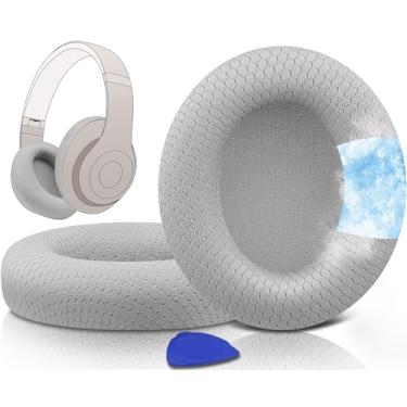 Imagem de SOULWIT Almofadas De Substituição Com Gel Resfriamento Completo Para Fones Ouvido Sem Fio Beats Studio Pro Cancelamento Ruído, Auriculares Tecido Malha Respirável, Espuma Alta Densidade - Sand Stone