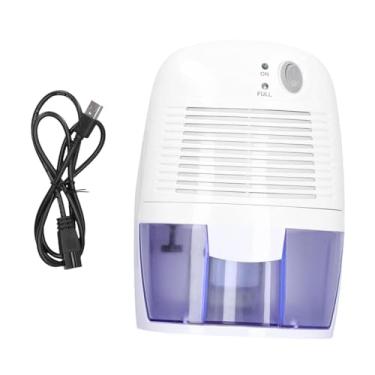 Imagem de Fenteer Desumidificador USB Purificador de Ar Compacto Portátil com Tanque de Água de 500ml Silencioso para Quarto DC 5V Entrada 10W Acessórios Poderosos, Branco
