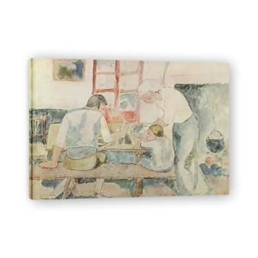 Imagem de Dinner Time Murais Diego Rivera – Arte de realismo socialista mexicano, muralista do século 1123, coleção clássica do museu de Nova York para decoração de casa 20 x 28 cm