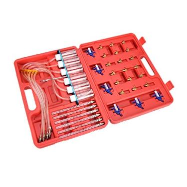 Imagem de Dromedary Kit de ferramentas de teste de fluxo de injetor diesel, conjunto de testador de combustível com adaptador de trilho comum de 24 peças