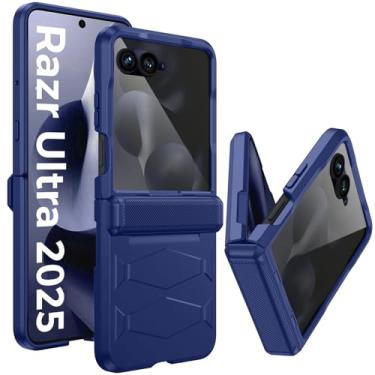 Imagem de GooseBox Capa para Motorola Razr Ultra 2025, protetor de tela de privacidade integrado e proteção de dobradiça à prova de choque, capa para smartphone com tudo incluído para Motorola Razr Ultra 2025
