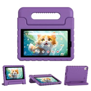 Imagem de SIMPLEWAY Capa infantil para Onn 7 polegadas Gen 4 2024, à prova de choque, leve, com suporte para tablet infantil (roxo, para Onn 17.8 cm Gen 4 2024)