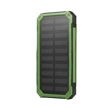 Imagem de VBESTLIFE Kit de Caso de Banco de Energia Solar, 20000mAh Charging Rápido Dual USB Mobile Power Bank Case DIY Kit, para DIY Power Bank (Verde)