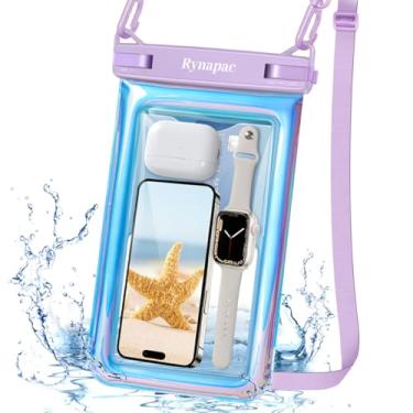 Imagem de Rynapac Bolsa de telefone flutuante à prova d'água - Capa de celular impermeável de 10 polegadas com cordão para iPhone 15 Pro Max Plus série 14/13/12/11, Galaxy 23/22/21/20 (1 unidade)