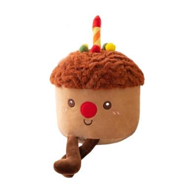 Imagem de TTETTZ Bolo de aniversário brinquedo de pelúcia decoração macio decorativo brinquedo de pelúcia boneca para sala estar quarto escritório presente ano novo