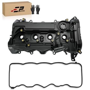 Imagem de EPPO Tampa da válvula do motor com junta, compatível com Nissan 2007–2012 Sentra 2.0L e NV200 2.0L 2013–2020 – Substitui os números de peça 13264-ET00B, 13264-ET000, 13264-ET00A
