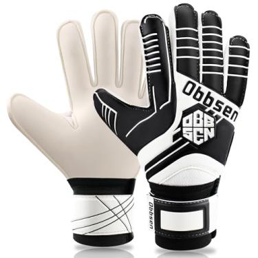 Imagem de Obbsen Luvas de goleiro para crianças, jovens e adultos, luvas de goleiro de futebol com palmas fortes, luvas de goleiro profissionais de pulso duplo flexíveis