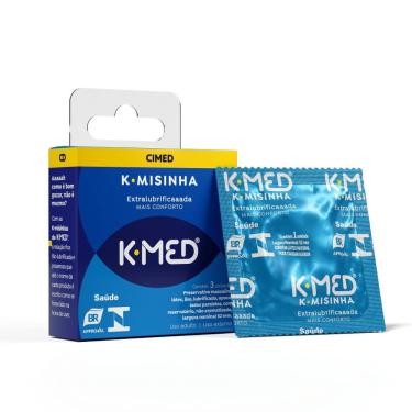 Imagem de Preservativo Cimed K-Med K-Misinha Extra Lubrificada 3 Unidades