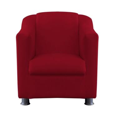 Imagem de Mini Sofá Poltrona Infantil Tilinha Suede Vermelho - Majú Interiores