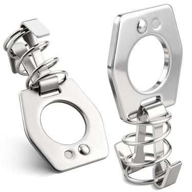 Imagem de Oyviny Trava de porta de aquecedor de água para trailer, 2 peças, substituição de trava de came de aço inoxidável para trailer, capa de aquecedor de água quente, conjunto de fixador de tampa de