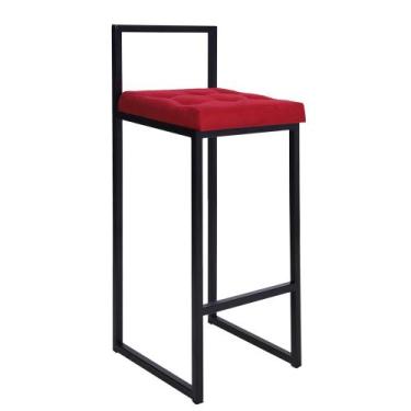 Imagem de Banqueta Para Balcão Cozinha Alta 70cm - Elegance Móveis Industriais, 