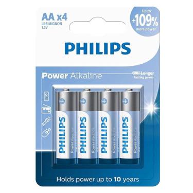 Imagem de Pilha alcalina pequena AA c/ 4 unidades LR6P4B/59 Philips