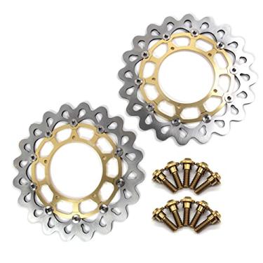Imagem de Discos de freio dianteiro Arashi Rotores com parafusos de montagem para Yamaha YZF R6 2017-2020, R1 04-06 15-21, R1S 16-17 R1M 15-21, MT10 FZ10 16-20, FZ1 Fazer 16-12, Vmax 17 00 09 -16