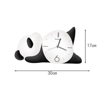 Imagem de Fenteer Coleção de Estátuas de Veado para Casal, Esculturas Decorativas, Estatuetas de Veado em Resina, Relógio de Parede em Formato de Panda, Prático, Resist