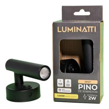 Imagem de Spot Pino Led De Sobrepor 2w 3000k 127 220v Preto Luminatti