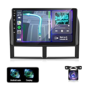 Imagem de Rádio de carro para Jeep Grand Cherokee 1999-2004, [2+64] Volxcereo 22.9 cm estéreo com tela sensível ao toque com Carplay/Android Auto, navegação GPS, WiFi, Bluetooth, SWC, FM/RDS, EQ