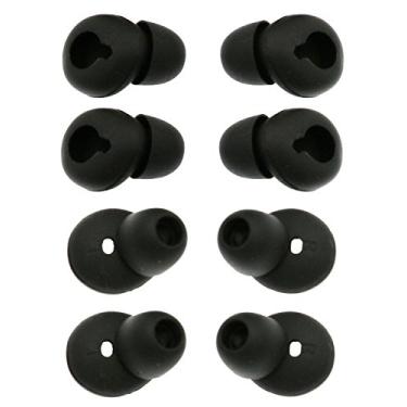 Imagem de Almofadas auriculares de gel para fones de ouvido Samsung Gear Circle SM-R130, BLUEWALL para fones de ouvido sem fio Samsung Gear Circle, design de gel macio durável, 4 pares, preto