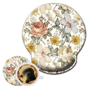 Imagem de Kewao Mouse pad ergonômico com descanso de pulso, almofada de pulso com base de borracha antiderrapante para computador, laptop, jogos de escritório em casa, trabalho, digitação fácil e alívio da dor