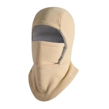 Imagem de Generic Balaclava com capuz, gorro quente de inverno para esportes ao ar livre, como andar de bicicleta, fazer caminhadas e pedalar, Cáqui
