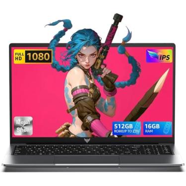 Imagem de ACEMAGIC Laptop 2025, laptop com tela FHD de 15,6 polegadas com Quad Core-12th Alder Lake N95 (até 3,4 GHz), 16 GB de RAM, 512 GB ROM, laptop tradicional, prata