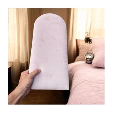 Imagem de Kit Cabeceira Estofada Adesiva 45x20 cm – Tecido Suede Premium, 5 a 20 Módulos para Cama Solteiro, Casal, Queen, King e L(ROSÉ CLARO,20)