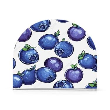 Imagem de xigua Porta-guardanapos de acrílico, porta-guardanapos de mirtilos frescos para mesas cozinha restaurante decoração de casa, suporte decorativo moderno para guardanapos de coquetel de papel de jantar