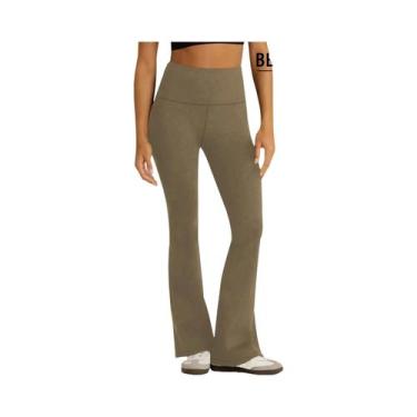 Imagem de Leggings femininas super macias de cintura alta com lã e controle de b