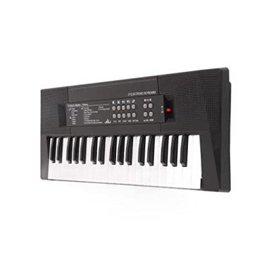 Imagem de Cryfokt Brinquedo de Teclado de Piano Elétrico Infantil 37 Teclas Com Microfone e Função de Gravação Instrumento Musical Infantil Plástico Preto e Branco Conveniente para Prática Interna