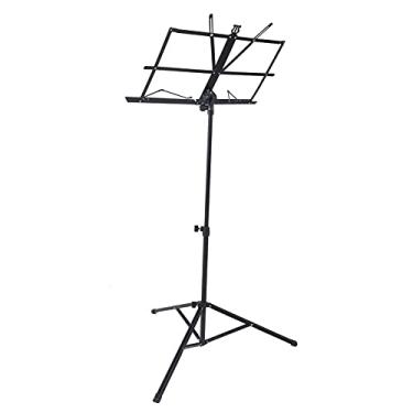 Imagem de Prateleira de música portátil, fivela de alça de suporte de partitura pequena para uso familiar para iniciantes(Preto)